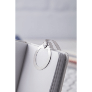 Marque-page en acier inoxydable avec ruban argenté - Carte de vœux sur mesure imprimée recto-verso_2