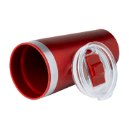 Mug Thermos - Gobelet isotherme à double paroi en acier inoxydable recyclé - 600 ml - Rouge_2