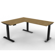 Bureau assis-debout d'angle motorisé CORNERDESK, personnalisable avec plateau éco-responsable_2