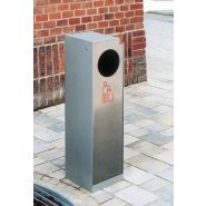 Cs111 - poubelle publique - mmcité 1 a.S. - corps en acier galvanisé, cendrier avec éteignoir à cigarettes, 32L, avec couvercle_2