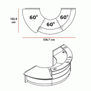 Comptoir d'accueil lumineux Valde - MDD - Blanc brillant, Gauche_2