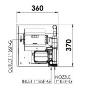 Hi-tech FMS-P - Distributeur de carburant avec tuyau en caoutchouc 4 m - Fixation murale ou sur cuve_2
