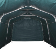 Vidaxl tente amovible pour bétail pvc 550 g/m² 3,3 x 16 m vert foncé 3055651_2