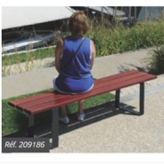 Banquette design épuré, robuste et confortable - RIGA - 1800 ou 2000 mm - Bois exotique, résineux ou plastique recyclé_2