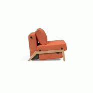 Fauteuil convertible design Innovation Living - Sofabed Cubed 02 Wood - Argus Rust - Lit 200x90 cm_2