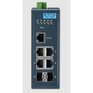 Switch ethernet industriel 4 ports 10/100Mbps + 2 SFP administrable - Rail Din - Référence: EKI-7706E-2F-AE - Advantech_2