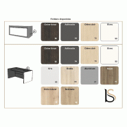 Bureau comptoir bas avant - Ofitres : accueil design - 189, Blanc, Oui, Noir brillant_2