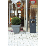 Conteneur cendrier Probbax® 20L - Capacité cendrier 2.3L - Anthracite - Acier galvanisé_2