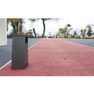 Tango - poubelle publique - larus - 35L - acier et bois FSC - récipient plastique rotomoulé_2