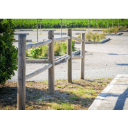 Barrière urbaine en bois de pin - VRV460 - Traitée classe IV contre insectes et vrillettes_2
