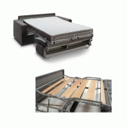 Canapé convertible express Midnight Amore - Sommier à lattes 160cm, matelas 16cm, velours gris ardoise, fabrication italienne_2