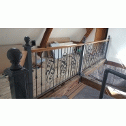 Main courante en bois exotique moabi - 2m - largeur 70mm - gorge 20x10mm - Référence 25500_2