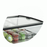 Réfrigérateur noir PDC125 - armoire réfrigérée avec vitrage des côtés, inclinable et roulettes_2