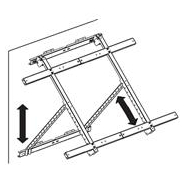 Support universel inclinable Uniteck - panneau solaire 300W - acier galvanisé - inclinaison 0° à 90°_2