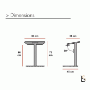 Table auxiliaire - Mobel Linea - Anthracite, Chêne grisé_2