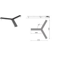 LWD330 - Banc connecté MMCité 1 a.S. - hauteur 430 mm - assise en bois massif et pieds en acier_2
