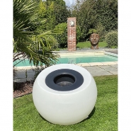 Pot de fleurs rond sphérique lumineux XXL Dolce Vita 300L - polyéthylène rotomoulé, design original, fabrication française_2