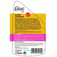 Acide citrique en gel multisurface GLOSS Gel 750 ml - détartrant naturel, anti-rouille, compatible contact alimentaire_2
