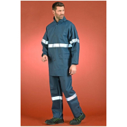 Veste de pluie multirisques ATEX - Réf. Vdz2prpfra* - Ignifugée et antistatique avec bandes rétroréfléchissantes_2
