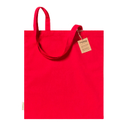 Tote bag en coton biologique - longues poignées - 100% coton biologique 140 g/m² - couleur rouge_2