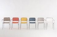 Audrey Shiny - Chaise de restaurant design Lissoni en aluminium poli et plastique brillant_2