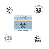 Ensemble lit Dunlopillo EUGEN 140x200 cm - Matelas 20 cm Aérial 2.0®, sommier déco, 4 pieds gris_2