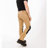Pantalon coton bio FOREST - Beige avec genouillères en cordura - Référence 950600 - Taille 40_2