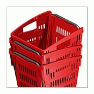 Panier magasin 52 litres à roulettes - Bleu_2