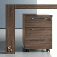 Caisson mobile - Office & Co. - Noyer canaletto, 3 tiroirs_0