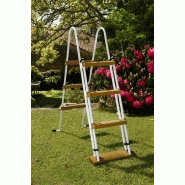 Piscine ovale acier 5,27m x 3,27m x h: 1,22m - imitation bois - filtration à sable - renforts apparents_2