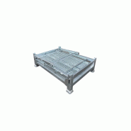 Rack de stockage - Panier grillagé pliable en acier galvanisé - 122 cm x 90 cm - Charge max 1200 kg_2