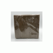 Serviettes de table ouate 2 plis 40x40cm saten chocolat- carton de 2400_2