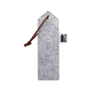 Marque-page personnalisable en feutre RPET - impression couleur et cordon en cuir PU_2