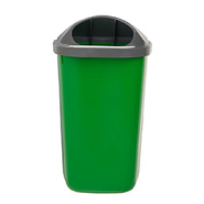 Corbeille en polypropylène 50 L - ouverture réduite 100 mm - fixation murale ou sur poteau_2