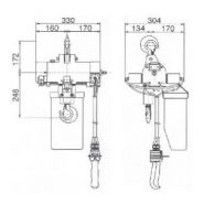 Palan pneumatique à chaîne REMA Holland B.V. - hauteur de levée 3 m - frein automatique et limiteur de charge intégré_2