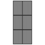 Vidaxl porte coulissante noir 90x205 cm verre trempé aluminium 155214_2