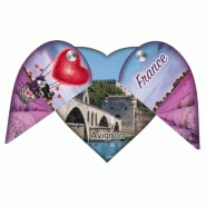 Magnet personnalisé en forme de cœur - MDF, impression quadrichromie, fabrication française_2