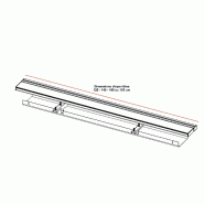 Rail pour bureau individuel avec goulotte - Officity - 120, Argent_2