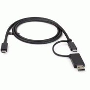 StarTech Cble USB-C de 1m avec Adaptateur USB-A Dongle_2