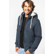 Veste vintage molleton doublée sherpa homme - Réf: KV2312 - Kariban - Aspect vieilli et look unique_2