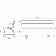 Banc plastique recyclé Edimbourg_2