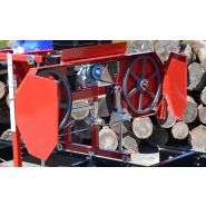 Scierie stationnaire avec système de tension hydraulique