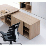 Bureau de Direction Mito réglable en hauteur - MDD - 219, Gauche, Sycomore foncé_2