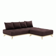 Canapé convertible futon Senza - Pin naturel - Marron - Couchage 90 x 200 cm - Marque KARUP_2