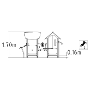 Structure multi-jeux pour enfants 1 à 5 ans - Unimini Iza 8046481 - HAGS - Poteaux bois et panneaux HPL, beige_2