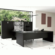 Bureau de direction avec retour TAK - Mobel Linea - 160, Noir_3