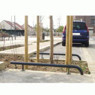 Chasse roues 1 courbe Ø 60 mm en acier sur platines_2