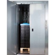 Système de levage avec cabine en acier galvanisé et parachute à galets