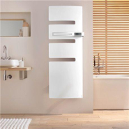 Radiateur sèche-serviettes connecté Serenis mât droite 500W Anthracite - Atlantic - 850549_2