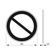 Plaque signalétique Ø 180mm stationnement interdit - adhésif - polystyrène - Réf. 00967135 - Marque THIRARD_2